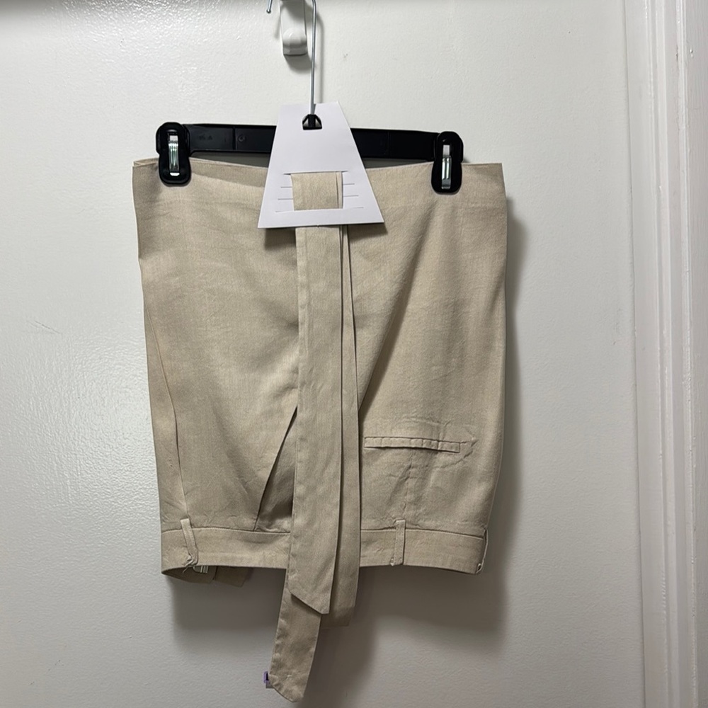 Antonio melani Beige High-Waisted Shorts with Belt